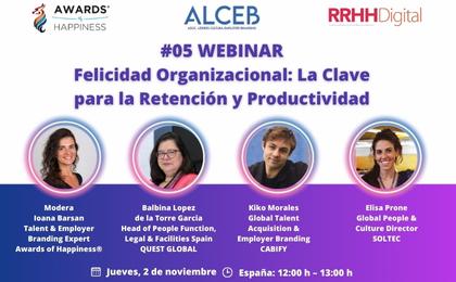 Webinar Awards of Happiness, Felicidad Organizacional: La Clave para la Retencin y Productividad